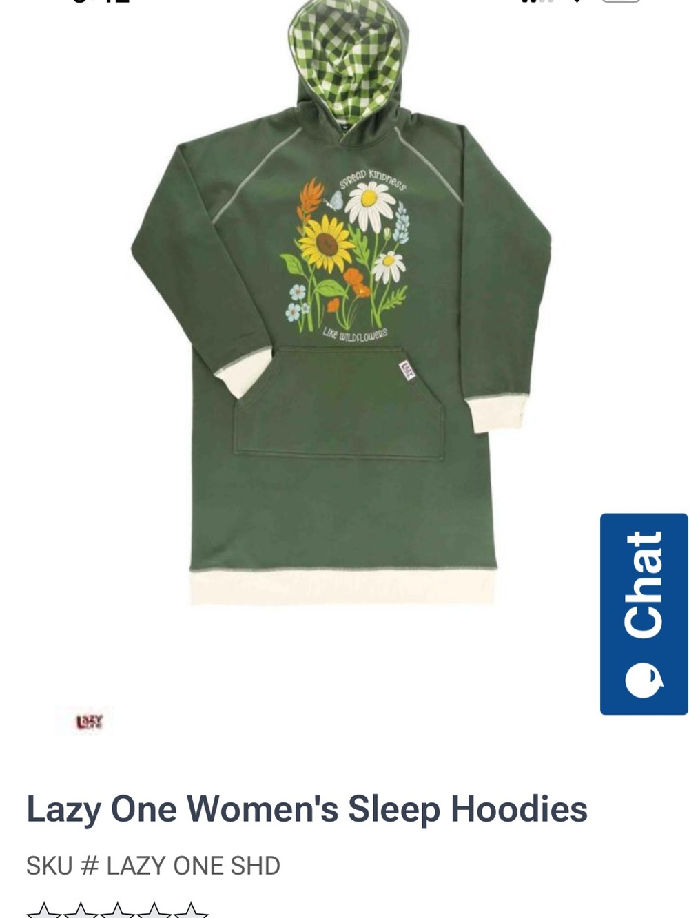 Lazy One Olive Green Floral and Sunflower Hoodie